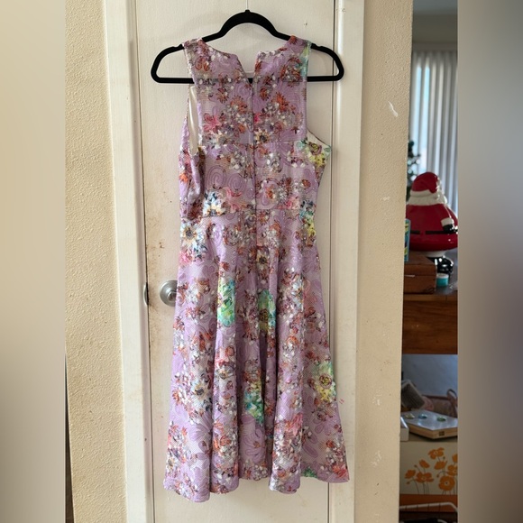 Floral Dress in Purple and Green - Picture 3 of 3